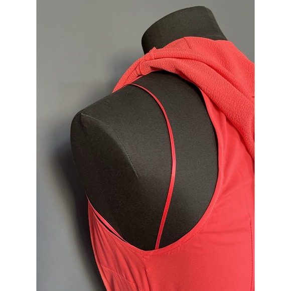 Heritage H Halston Coral Ruffle Wrap Maxi Dress‎ Women Medium Elegant - Picture 8 of 9